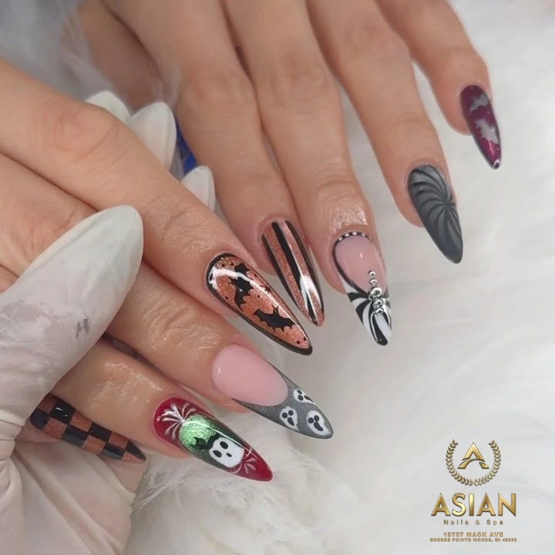 halloween nail art design